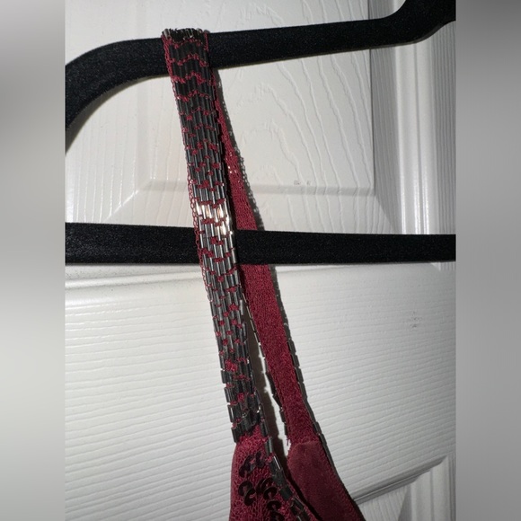 👗 NWT! Mac Duggal Sequin & Bead Midi Red Slip Dress - Picture 11 of 16